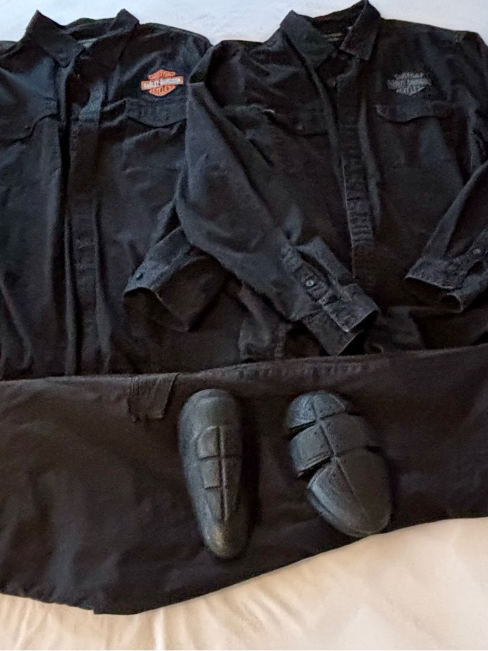 Harley-Davidson Black Work Shirts with Patch Logos